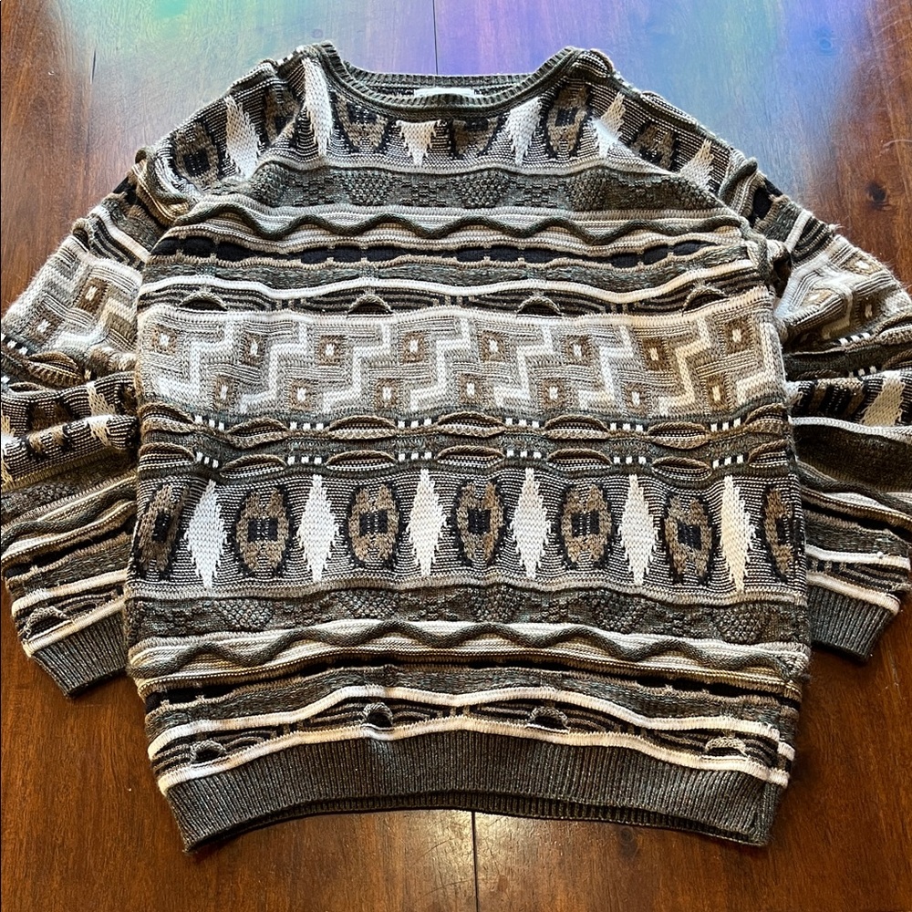 Vintage 90’s Megalos 3D Knit Sweater Size LT